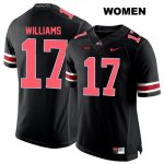 Women's NCAA Ohio State Buckeyes Alex Williams #17 College Stitched Authentic Nike Red Number Black Football Jersey EA20R24HH